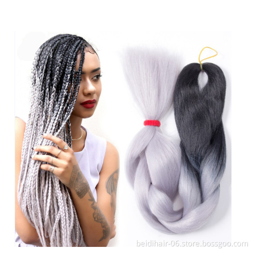 Wholesale Ombre Colors Expression Ez Jumbo Braiding Hair African Crochet Braids Synthetic Fiber Perm Yaki Hair Extensions